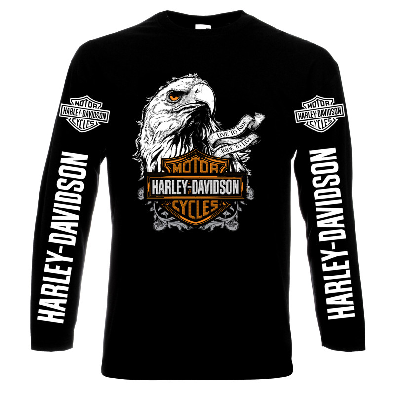 LONG SLEEVE T-SHIRTS Harley Davidson, 9, men's long sleeve t-shirt, 100% cotton, S to 5XL